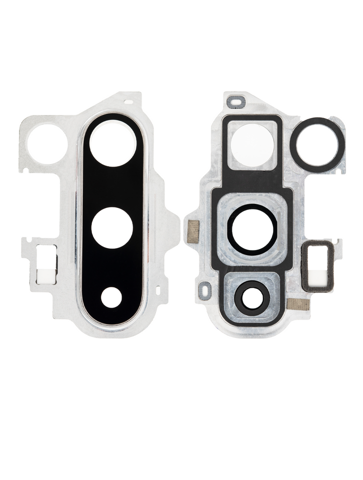 White replacement back camera lens with bracket for OnePlus 8 Pro, showing the lens and mounting bracket in detail.