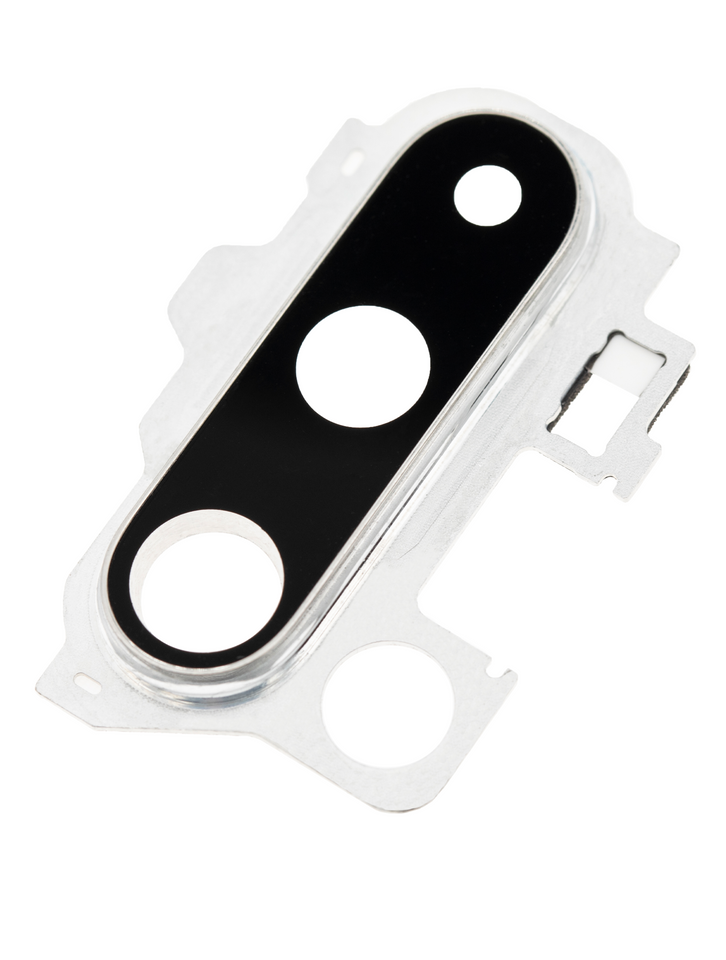 White replacement back camera lens with bracket for OnePlus 8 Pro, showing the lens and mounting components.