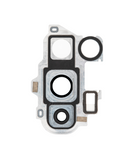 White replacement back camera lens with bracket for OnePlus 8 Pro, showing the lens and mounting bracket assembly.
