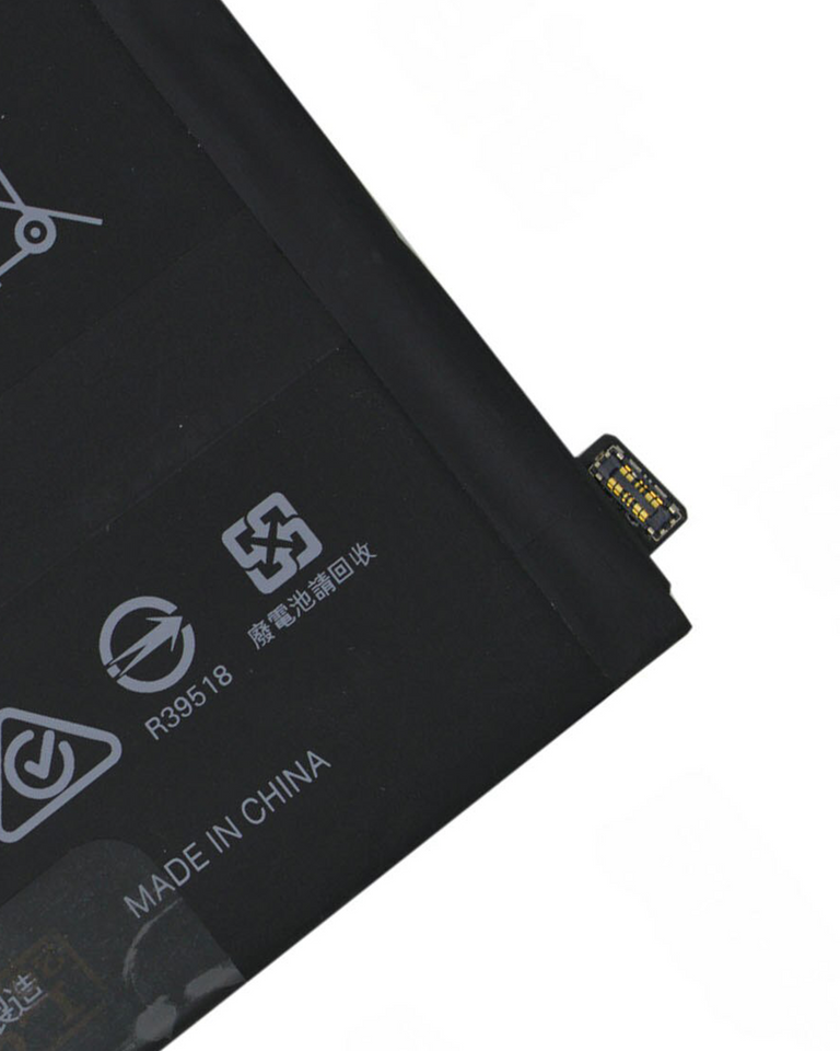 Replacement battery for OnePlus 9R and 8T, showing the My Store brand compatible BLP801 battery in the image.
