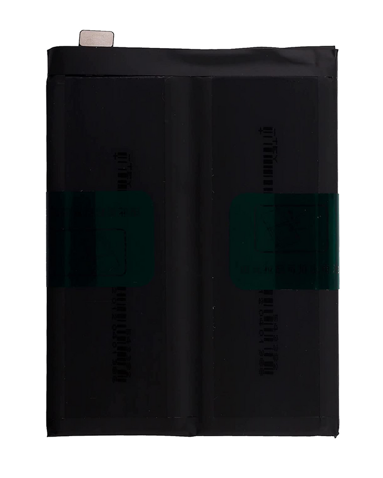 Replacement battery for OnePlus 9R and 8T, featuring a compact lithium-ion design with connectors for easy installation.