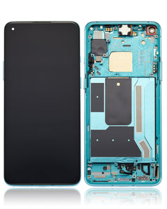 Replacement OLED Assembly With Frame Compatible For OnePlus 8T (Refurbished) (Aquamarine Green)