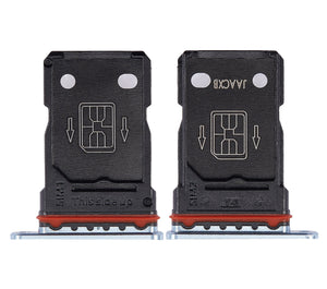 Replacement Dual SIM Card Tray Compatible For OnePlus 8T (Lunar Silver)