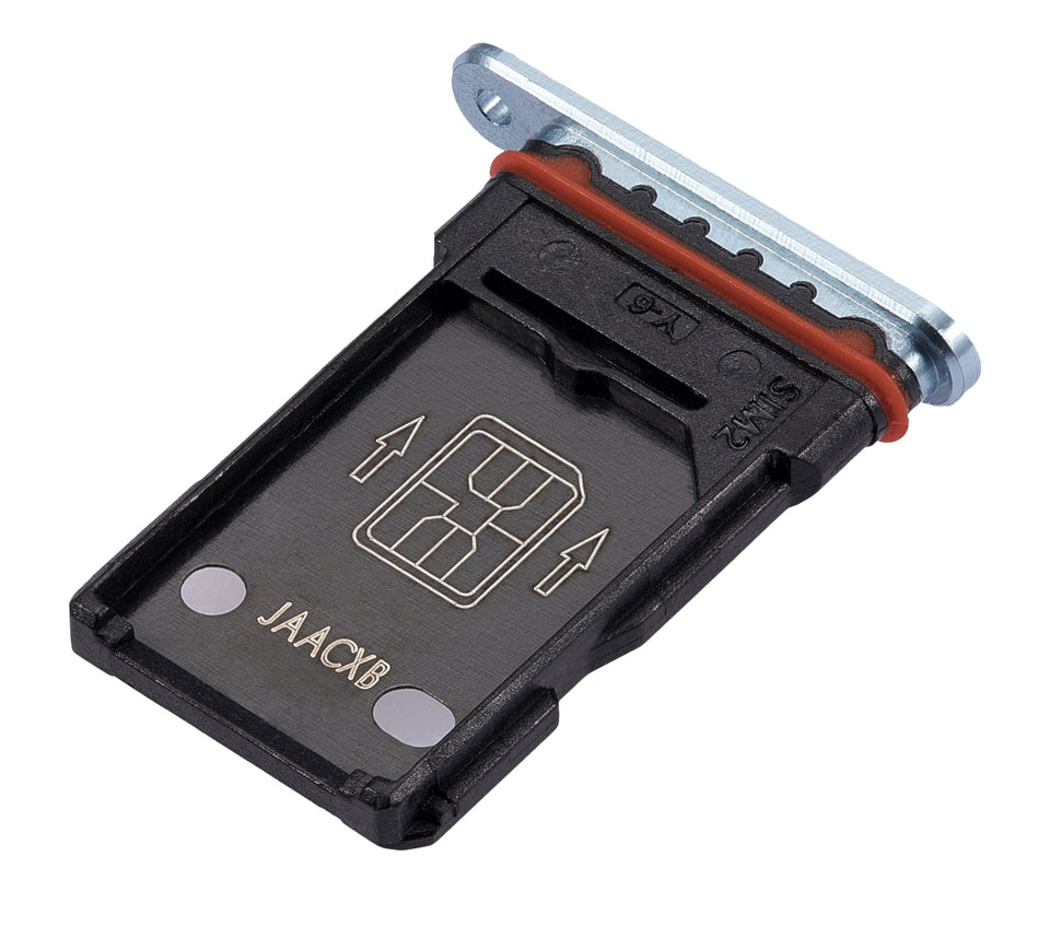 Replacement Dual SIM Card Tray Compatible For OnePlus 8T (Lunar Silver)