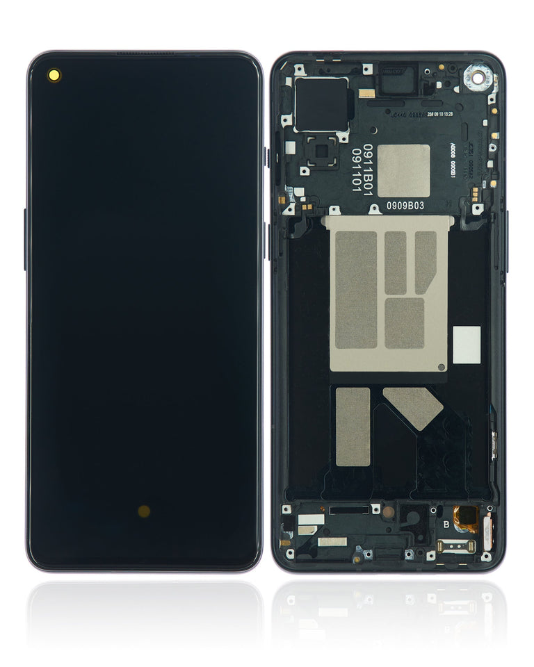 Replacement OLED Assembly With Frame Compatible For OnePlus 9RT 5G (Refurbished) - Hacker Black