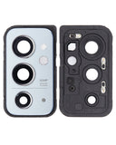 Replacement Back Camera Lens with Cover Bezel Ring Compatible for OnePlus 9RT 5G (Nano Silver)