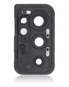 Replacement Back Camera Lens with Cover Bezel Ring Compatible for OnePlus 9RT 5G (Nano Silver)