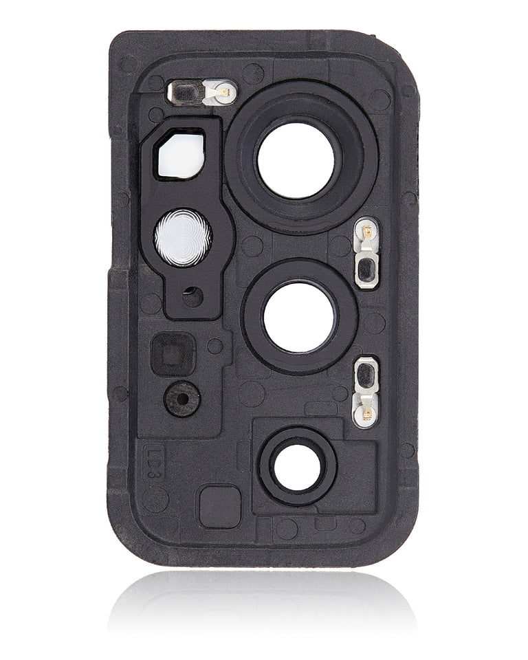 Replacement Back Camera Lens with Cover Bezel Ring Compatible for OnePlus 9RT 5G (Nano Silver)