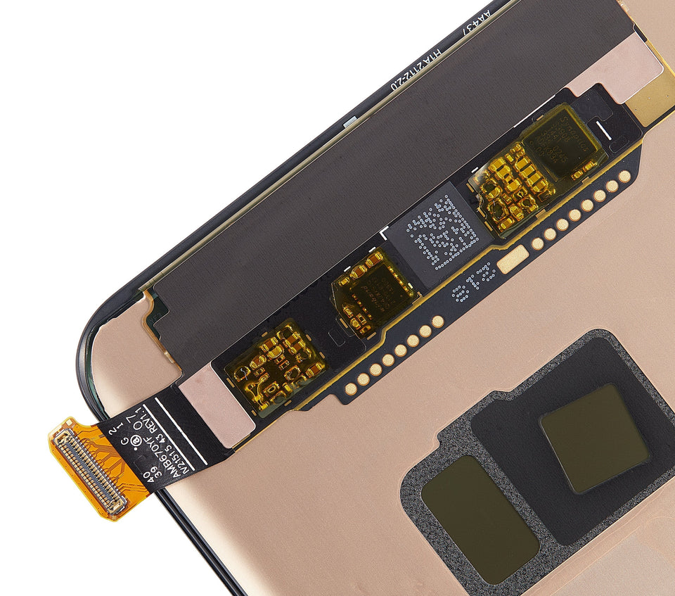 Refurbished OnePlus 11 OLED assembly without frame, showing the high-quality display panel in various colors.