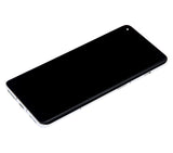 Refurbished OnePlus 10 Pro OLED assembly with Panda White frame, showing front display and replacement components.