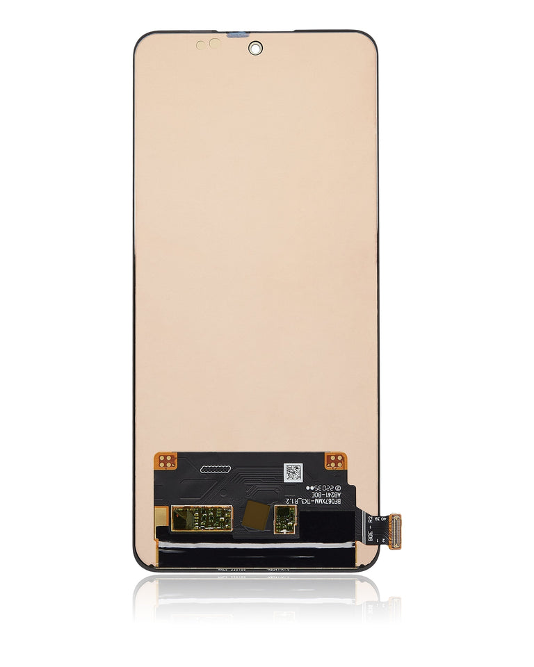 Refurbished replacement OLED assembly without frame for OnePlus 10R, showing the screen and internal components in all colors