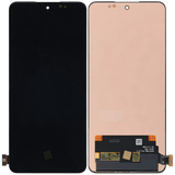 Refurbished OnePlus 10T OLED assembly without frame in various colors, showing the sleek screen and connectors.