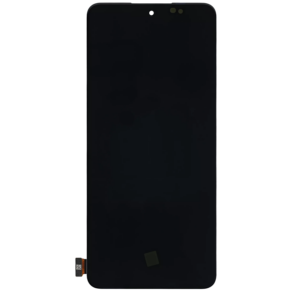 Refurbished replacement OLED assembly without frame for OnePlus 10T, available in all colors, showing the screen display and connectors.