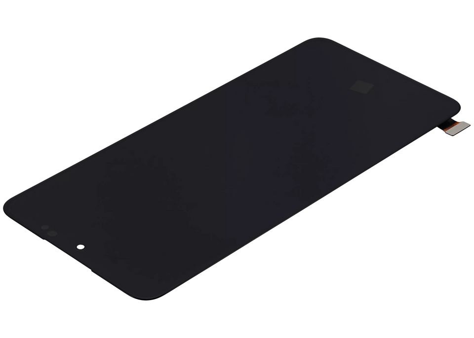 Refurbished OnePlus 10T OLED assembly without frame in various colors, showcasing the high-quality replacement screen for repair.