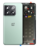 Jade green replacement back cover glass for OnePlus 10T 5G smartphone, genuine OEM back cover glass for device repair.