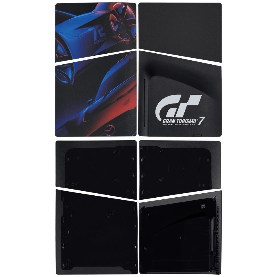 Replacement Faceplate Cover Top and Bottom for Sony PlayStation 5 Slim Disc Edition Gran Turismo 7