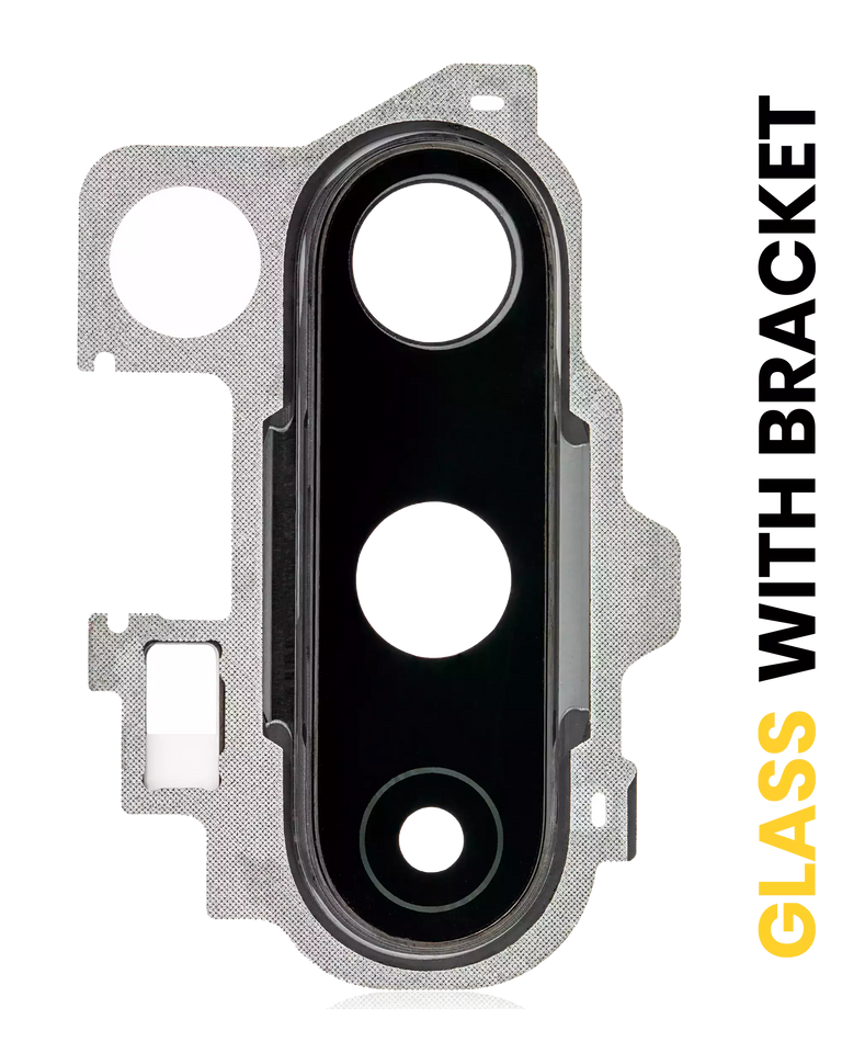 OnePlus 8 Pro replacement back camera lens with bracket in onyx black, designed for easy installation and clear photo capture.