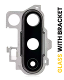 OnePlus 8 Pro replacement back camera lens with bracket in onyx black, designed for easy installation and clear photo capture.