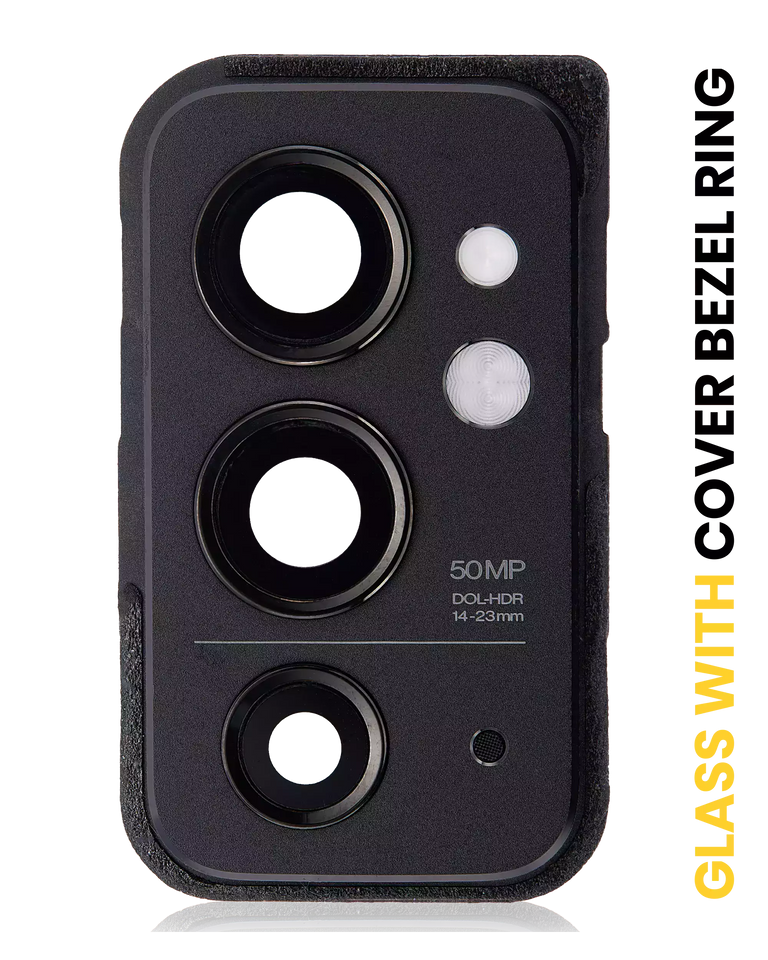 Replacement Back Camera Lens with Cover Bezel Ring Compatible for OnePlus 9RT 5G (Hacker Black)