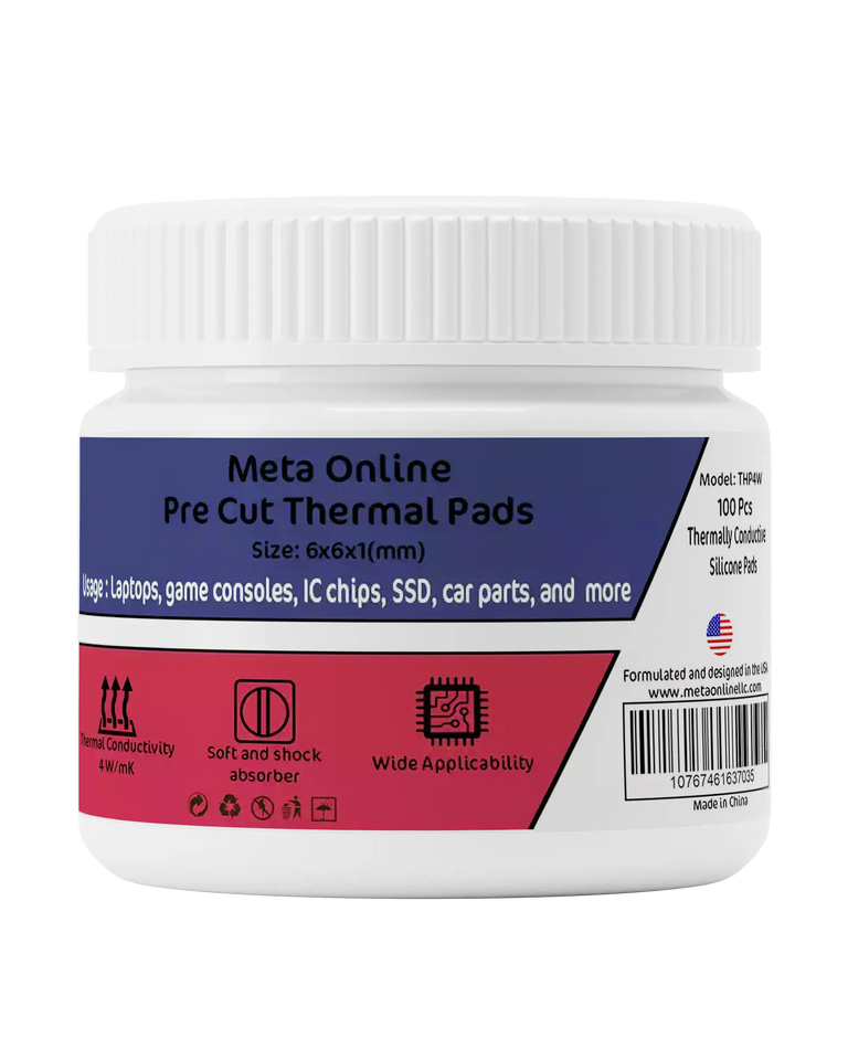 Replacement Pre-Cut Thermal Pads for Mosfet Coil (6 x 6 x 1 mm) Deviceadda