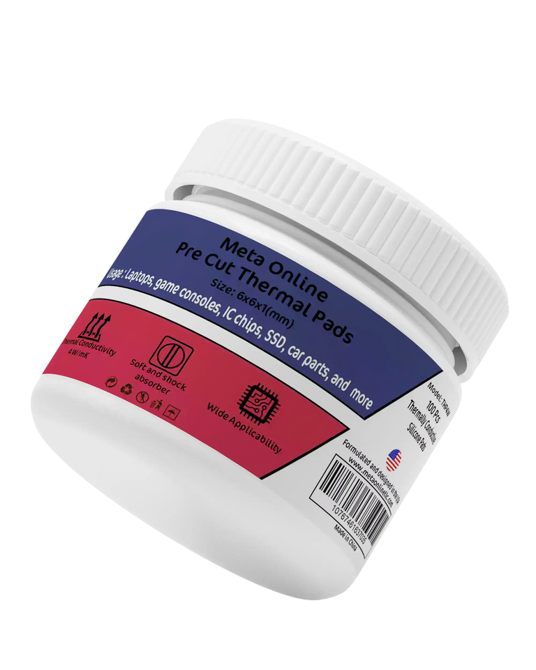 Replacement Pre-Cut Thermal Pads for Mosfet Coil (6 x 6 x 1 mm) Deviceadda