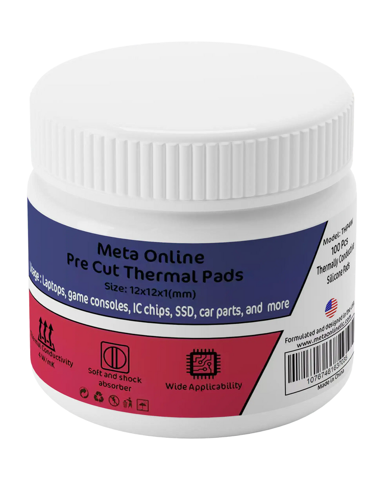 Replacement Pre-Cut Thermal Pads for SSD RAM IC (12 x 12 x 1 mm)