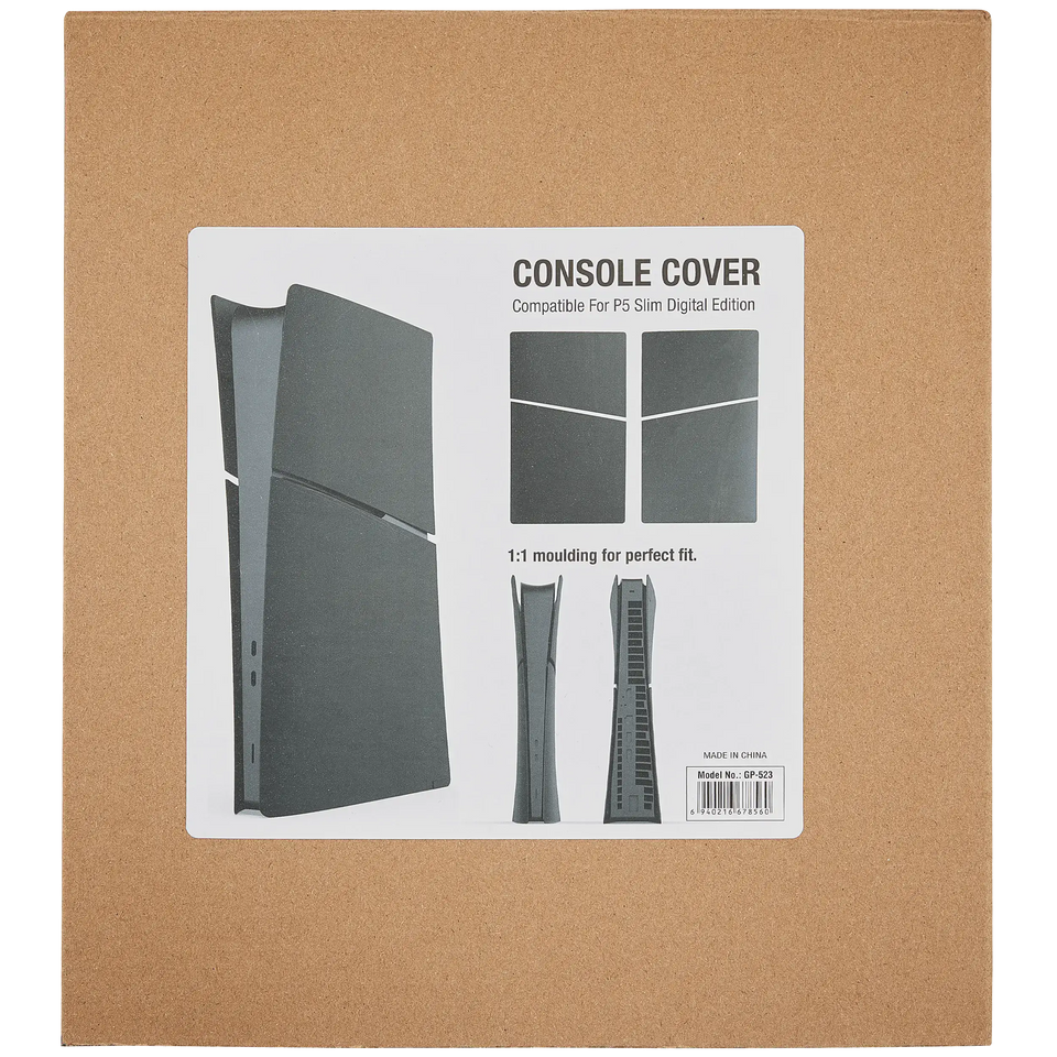 Replacement Faceplate Cover Top and Bottom for Sony PlayStation 5 Slim Black