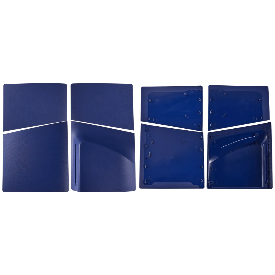 Replacement Faceplate Cover Top and Bottom for Sony PlayStation 5 Slim Disc Edition (Deep Purple Blue)