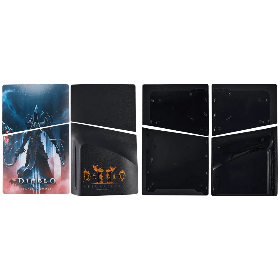 Replacement Faceplate Cover Top and Bottom for Sony PlayStation 5 Slim Disc Edition Diablo Reaper Of Souls