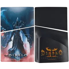 Replacement Faceplate Cover Top and Bottom for Sony PlayStation 5 Slim Disc Edition Diablo Reaper Of Souls
