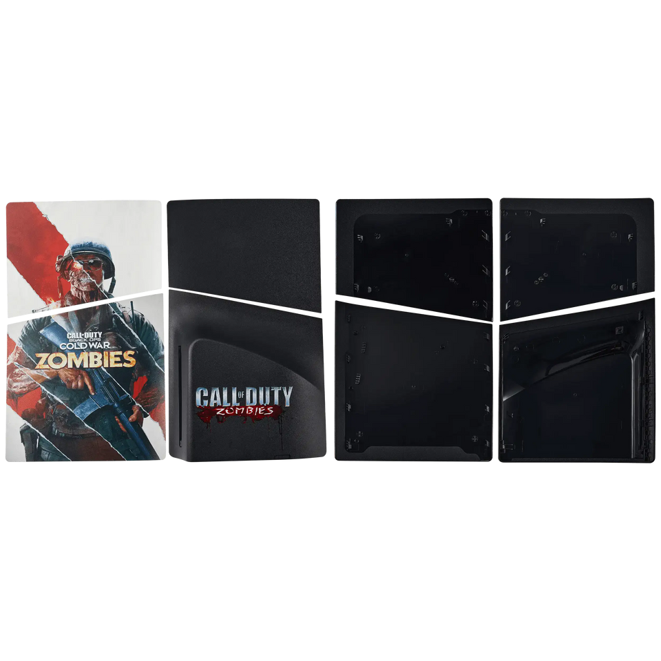 Replacement Faceplate Cover Top and Bottom for Sony PlayStation 5 Slim Disc Edition Call of Duty Black OPS Cold War Zombies
