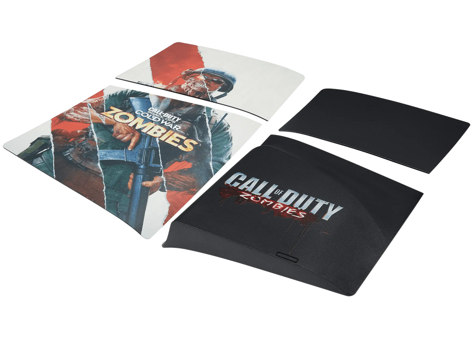 Replacement Faceplate Cover Top and Bottom for Sony PlayStation 5 Slim Disc Edition Call of Duty Black OPS Cold War Zombies