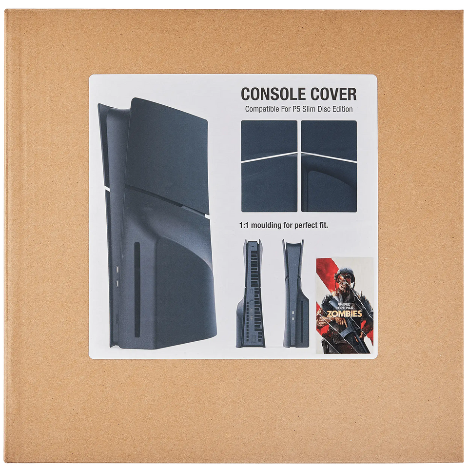 Replacement Faceplate Cover Top and Bottom for Sony PlayStation 5 Slim Disc Edition Call of Duty Black OPS Cold War Zombies