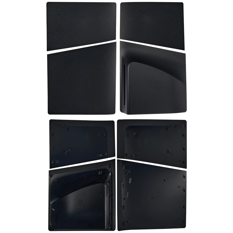 Replacement Faceplate Cover Top and Bottom for Sony PlayStation 5 Slim Disc Edition Black