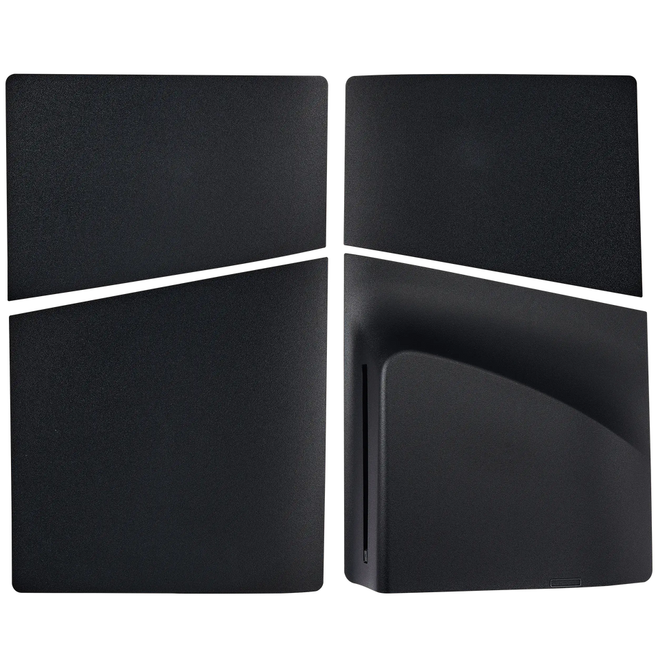 Replacement Faceplate Cover Top and Bottom for Sony PlayStation 5 Slim Disc Edition Black