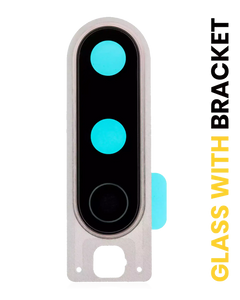 Replacement Back Camera Lens with Bracket Compatible for OnePlus 8 (Polar Silver)