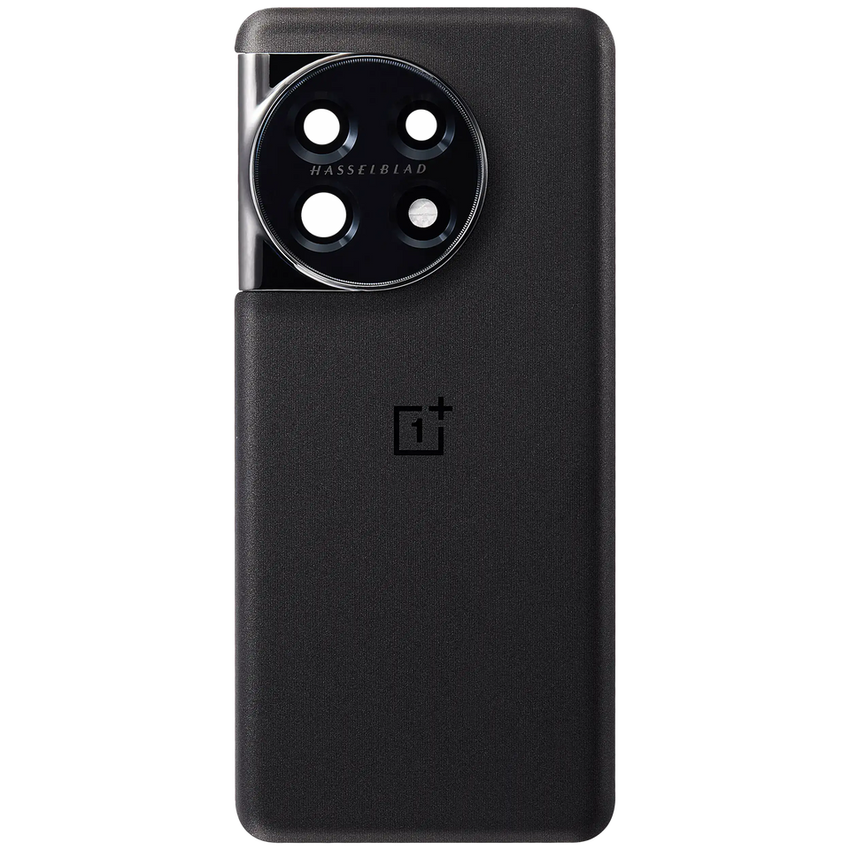 Replacement Back Cover Glass with Camera Lens Bracket for OnePlus 11 (Titan Black)