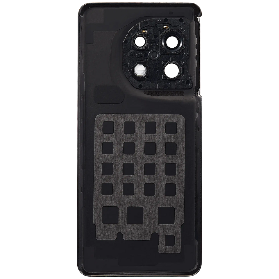Replacement Back Cover Glass with Camera Lens Bracket for OnePlus 11 (Titan Black)
