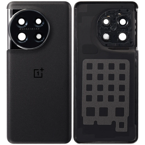 Replacement Back Cover Glass with Camera Lens Bracket for OnePlus 11 (Titan Black)