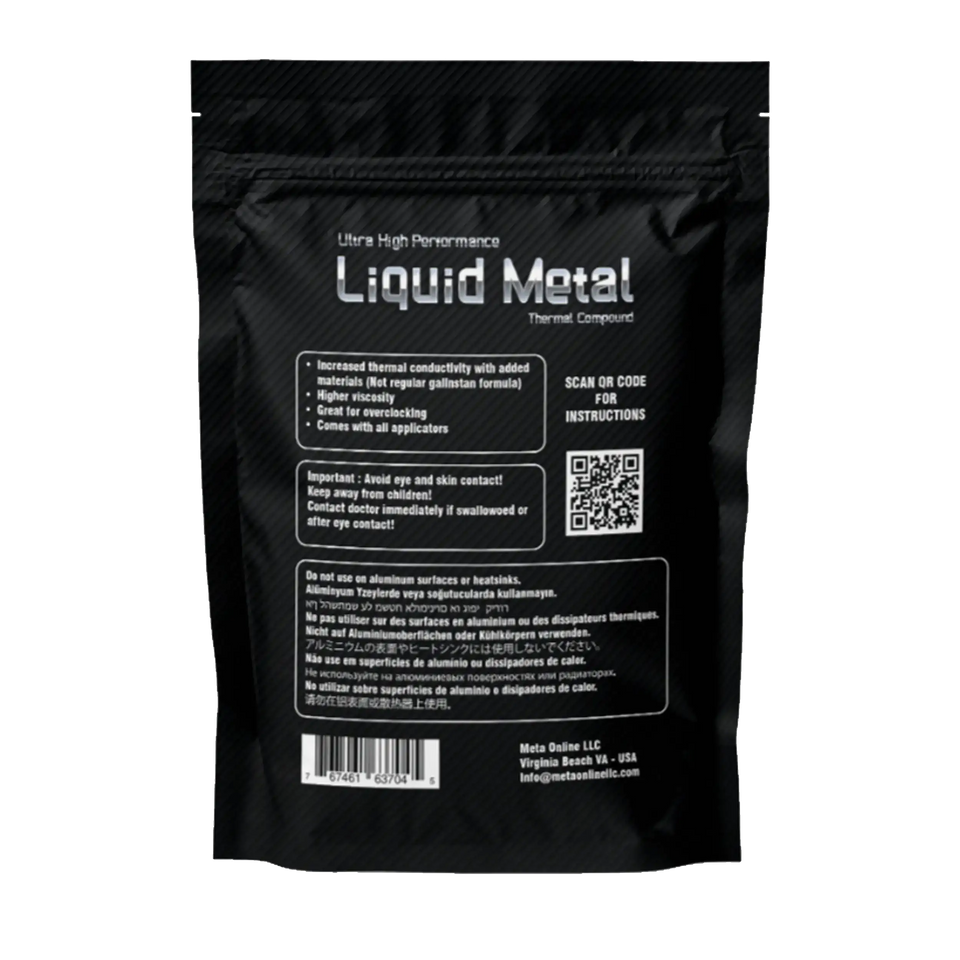 Replacement Liquid Metal Thermal Paste 5G 130W/mK for PS5 PC GPU PolarTronix