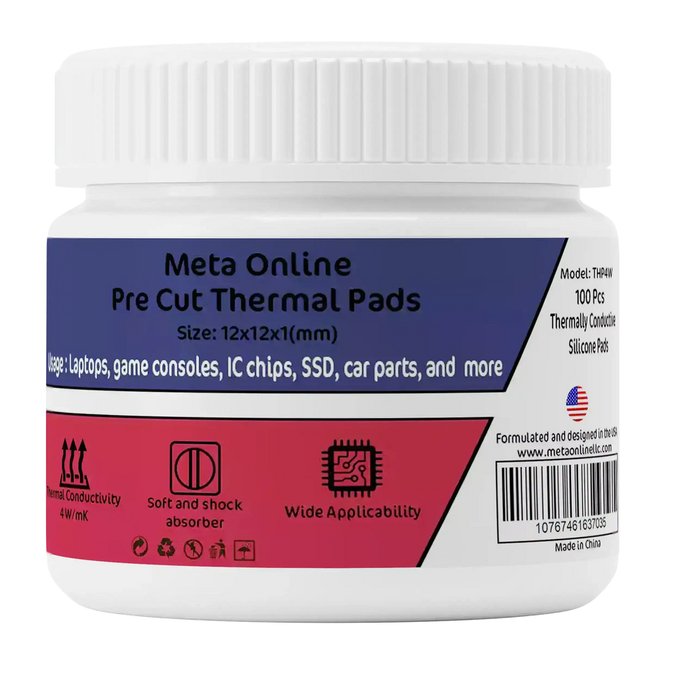 Replacement Pre-Cut Thermal Pads for SSD RAM IC (12 x 12 x 1 mm)