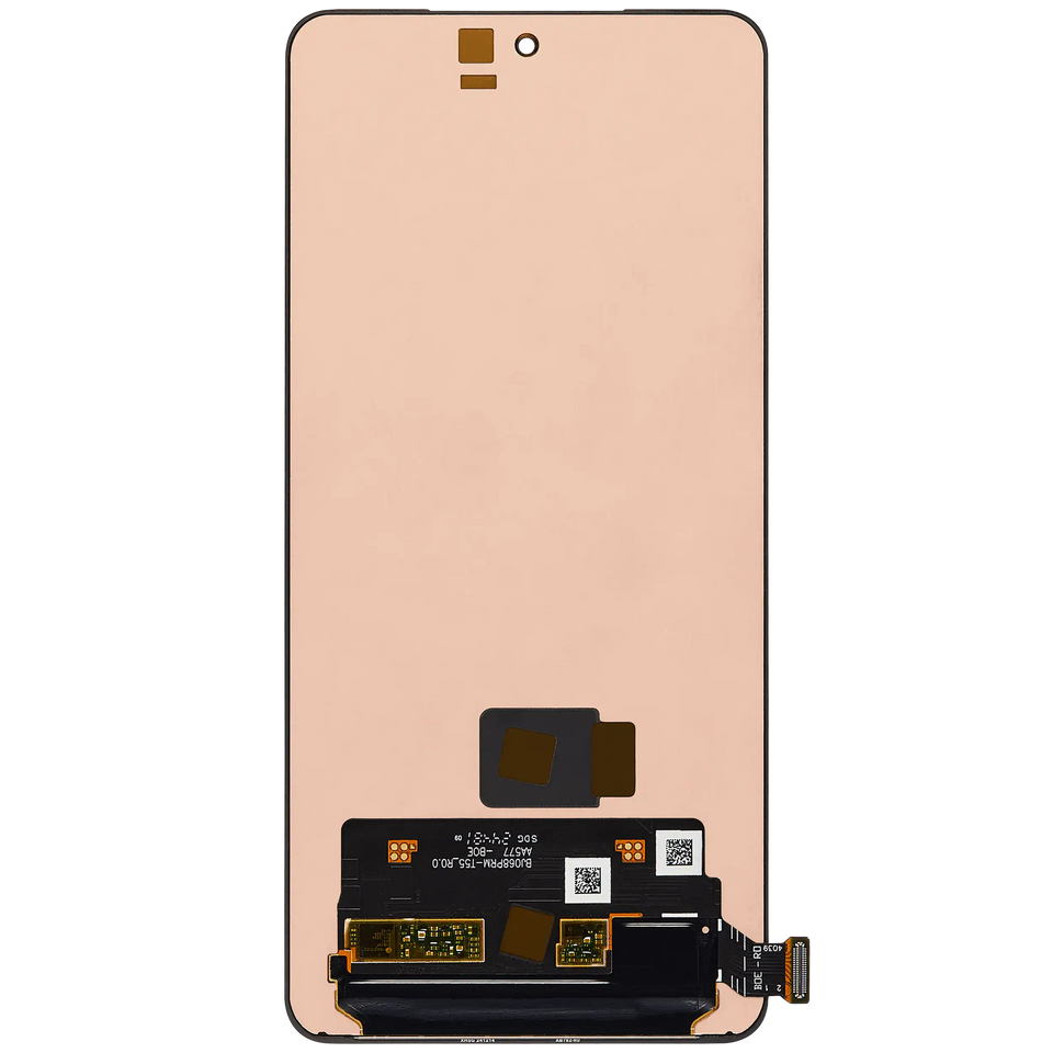 Refurbished OnePlus 13R OLED assembly without frame, showing all color options, with display and connectors visible.