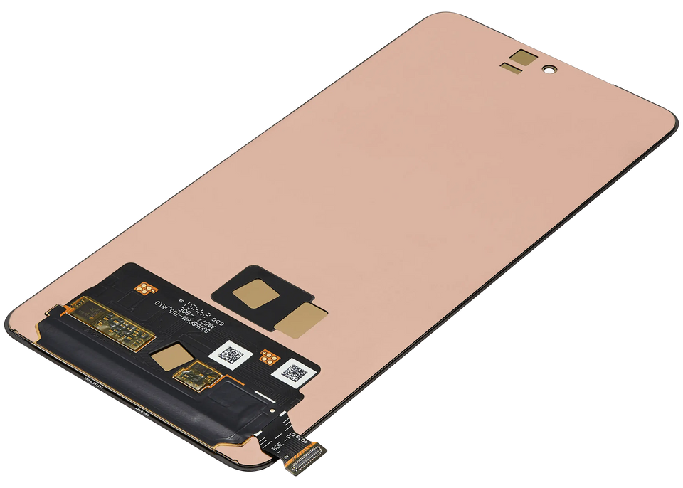 Refurbished OnePlus 13R OLED assembly without frame, colorful screen display for replacement or repair.