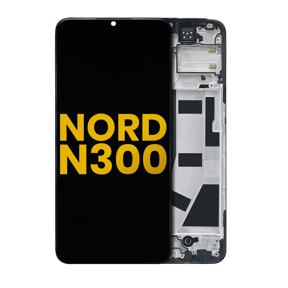 LCD Assembly With Frame Replacement Compatible For OnePlus Nord N300 5G (Refurbished, All Colors)