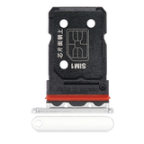 Dual SIM card tray for OnePlus 10 Pro in Panda White, compatible replacement part for dual SIM card slots.