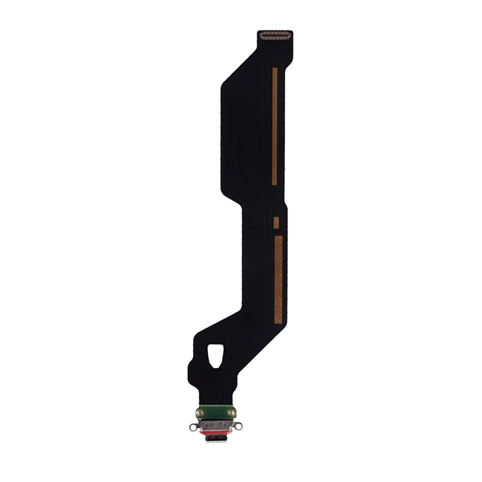 Replacement charging port flex cable for OnePlus 10 Pro smartphone, compatible and ready for repairs.