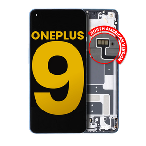 Replacement OLED Assembly with Frame Compatible for OnePlus 9 (North America) (Refurbished) (Arctic Sky)